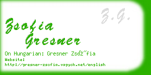 zsofia gresner business card